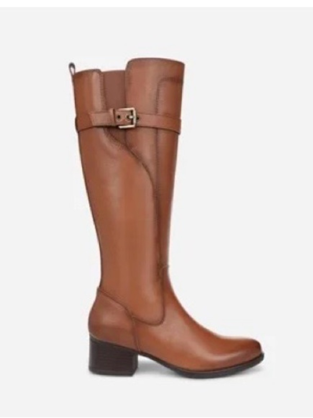 Naturalizer Extra Wide Calf Tall Brown Leather Riding Boots